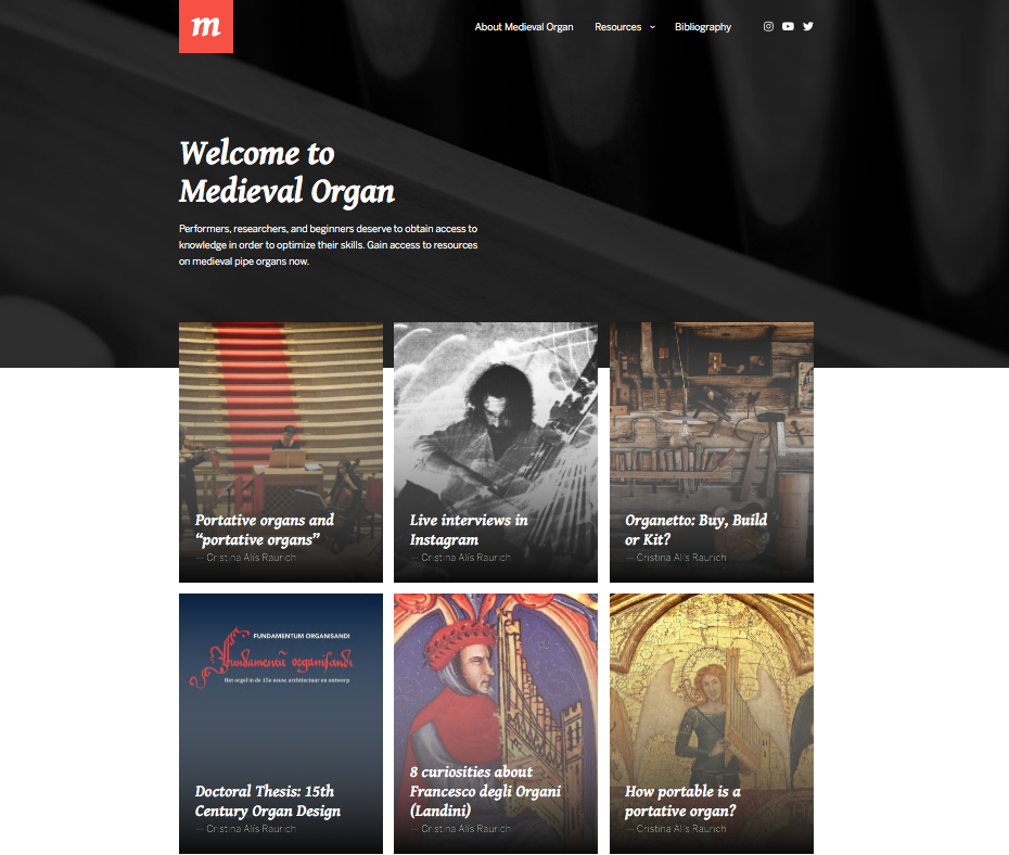 Medieval Organ Website