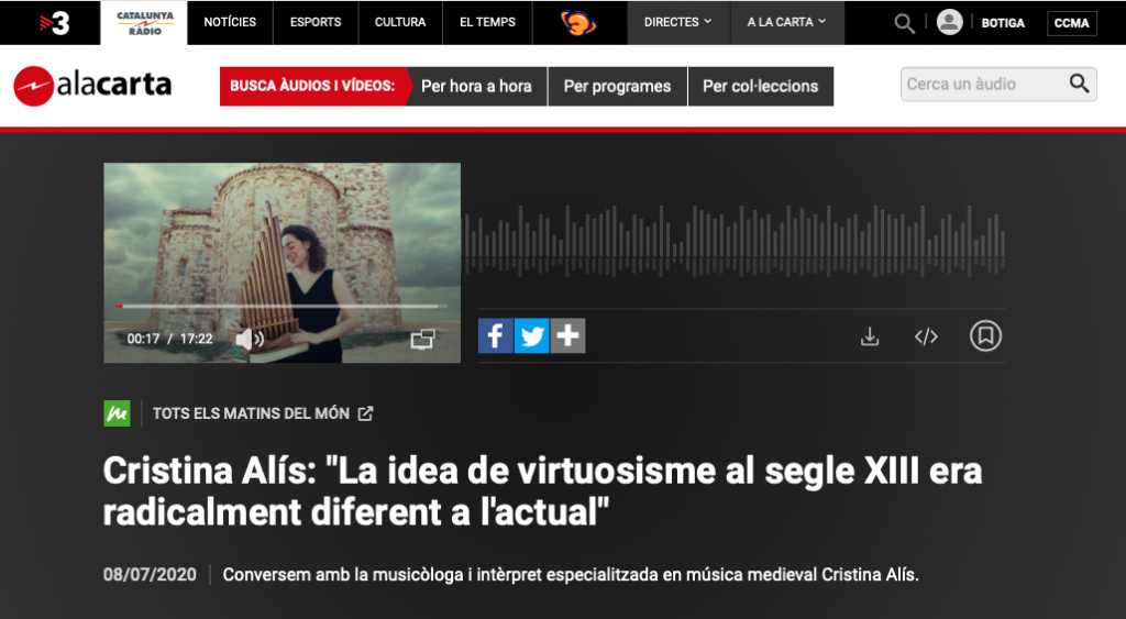 Entrevista Catalunya Música Cristina Alís Raurich